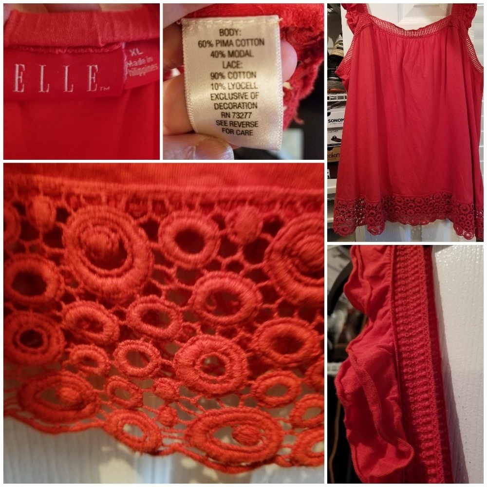 Orange Crocheted Tank